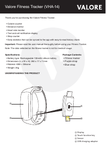 Handleiding Valore VHA-14 Activity tracker