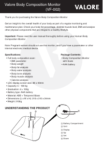 Manual Valore VF-002 Scale