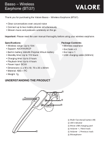 Manual Valore BTi37 Headset