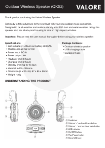 Handleiding Valore QKS2 Luidspreker