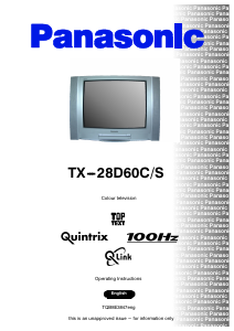 Bruksanvisning Panasonic TX-28D60CS TV