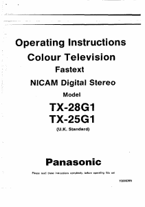 Bruksanvisning Panasonic TX-28G1 TV