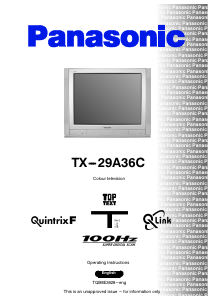 Bruksanvisning Panasonic TX-29A36C TV