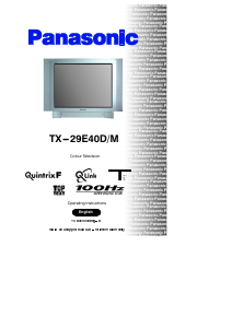 Bruksanvisning Panasonic TX-29E40DM TV
