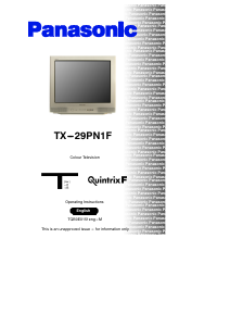 Manual Panasonic TX-29PN1F Television