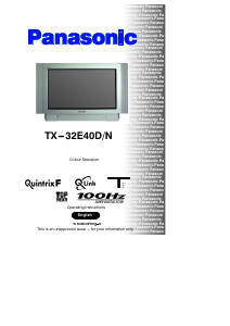 Handleiding Panasonic TX-32E40DN Televisie