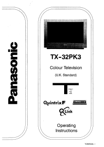 Manual Panasonic TX-32PK3 Television