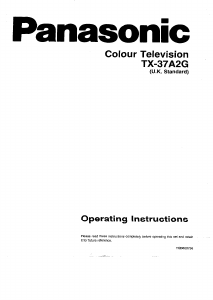 Handleiding Panasonic TX-37A2G Televisie