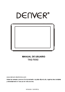 Manual de uso Denver TAQ-70302 Tablet