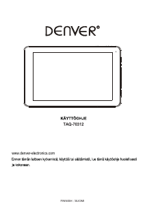 Käyttöohje Denver TAQ-70312 Taulutietokone