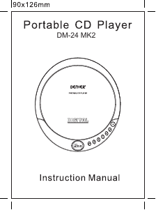 Mode d’emploi Denver DM-24MK2 Lecteur CD portable