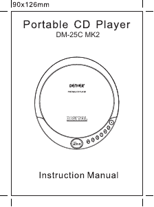 Manual de uso Denver DM-25C MK2 Discman