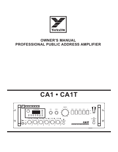 Mode d’emploi Yorkville CA1T Amplificateur