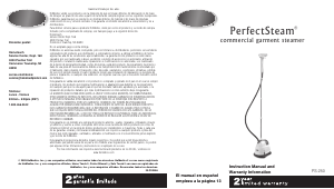 Manual de uso HomeTouch PS-250 Vaporizador de prendas