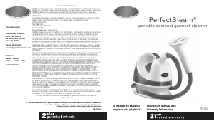 Manual de uso HomeTouch PS-150 Vaporizador de prendas
