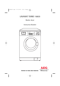 Bruksanvisning AEG-Electrolux Lavamat Turbo 16830 Kombinerad tvätt-tork