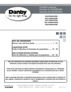 Manual de uso Danby DAS180DBAHWDB Aire acondicionado