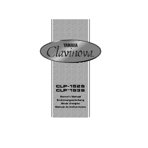 Mode d’emploi Yamaha Clavinova CLP-152S Piano numérique