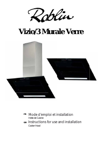 Bruksanvisning Roblin Vizio Verre 1100 Köksfläkt