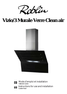 Manual Roblin Vizio Verre 1100 CLEAN-R Cooker Hood