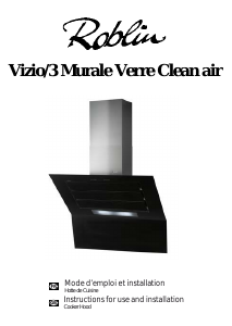 Manual Roblin Vizio Verre 900 CLEAN-R Cooker Hood