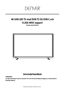 Bruksanvisning Denver LED-4072T2CS LED TV