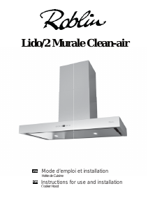 Bruksanvisning Roblin Lido 1200 CLEAN-R Köksfläkt