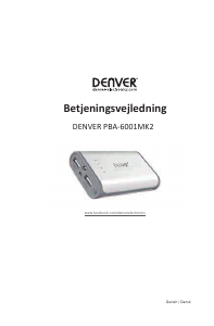 Manuale Denver PBA-6001MK2 Caricatore portatile