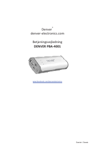 Manuale Denver PBA-4001MK2 Caricatore portatile