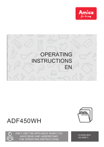 Manual Amica ADF450WH Dishwasher