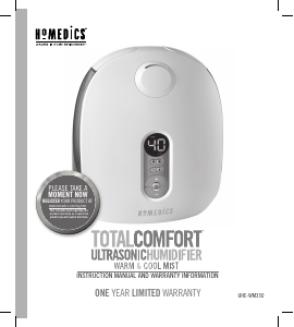 Manual Homedics UHE-WM350 Humidifier