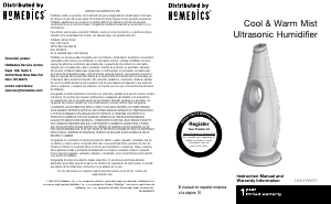 Manual Homedics HUM-WM75 Humidifier