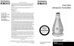 Manual Homedics HUM-CM50 Humidifier