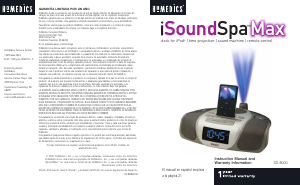 Bruksanvisning Homedics SS-8000 Dockningshögtalare