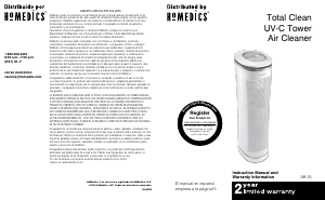 Bruksanvisning Homedics AR-35 Luftrenare