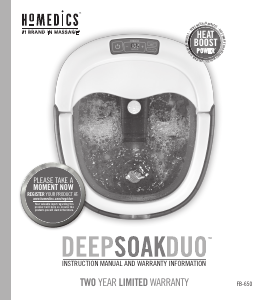 Mode d’emploi Homedics FB-650 Bain de pieds