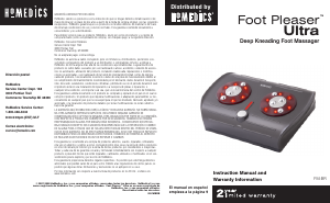 Manual de uso Homedics FM_BR Masajeador