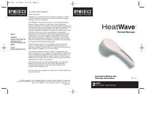 Bruksanvisning Homedics RF-101 Massageapparat