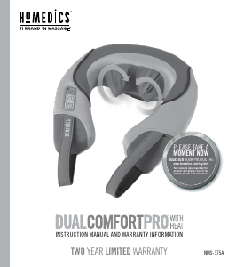 Mode d’emploi Homedics NMS-375 Dual Comfort Pro Appareil de massage