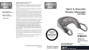 Handleiding Homedics NMS-230-THP Massageapparaat