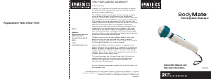Manual de uso Homedics PM-606 Masajeador