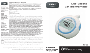 Manual Homedics TE-100 Thermometer