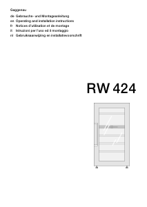 Manual Gaggenau RW 424 Wine Cabinet