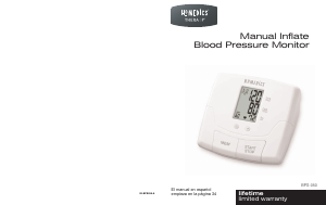 Manual Homedics BPS-050 Blood Pressure Monitor