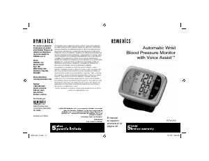 Manual Homedics BPW-260 Blood Pressure Monitor