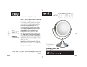 Bruksanvisning Homedics M-7001 Spegel