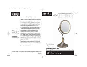 Bruksanvisning Homedics M-7019 Spegel