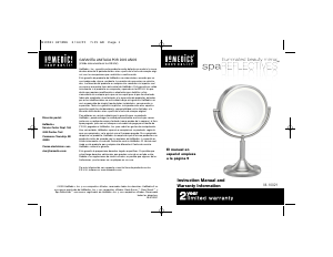 Bruksanvisning Homedics M-10021 Spegel