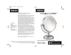 Bruksanvisning Homedics M-7090 Spegel