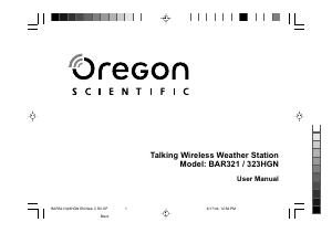 Manuale Oregon BAR 321 Stazione meteorologica